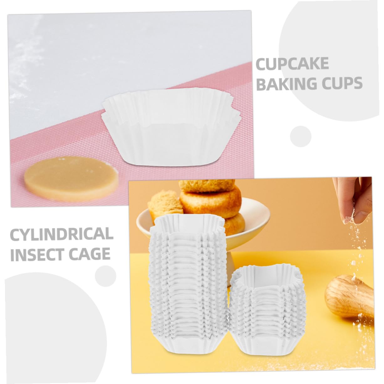 Caissettes à Muffins en Papier 2000pcs Blanches, Moules à Muffins