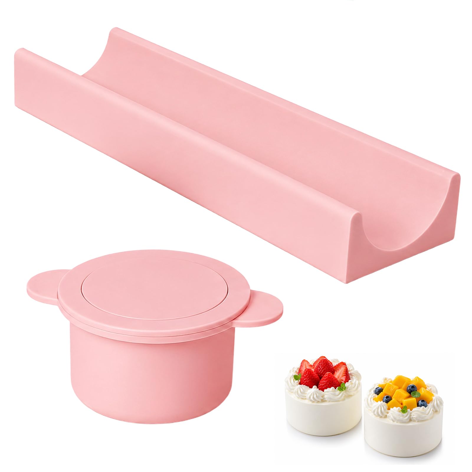 QhgPnt Pink Cake Pop Mould Set, Complete Cake Pop Kit for Home Baking, Pink Cutter and Pusher for DIY Desserts, Baking Tools for Home Kitchen and Party Treat Preparation