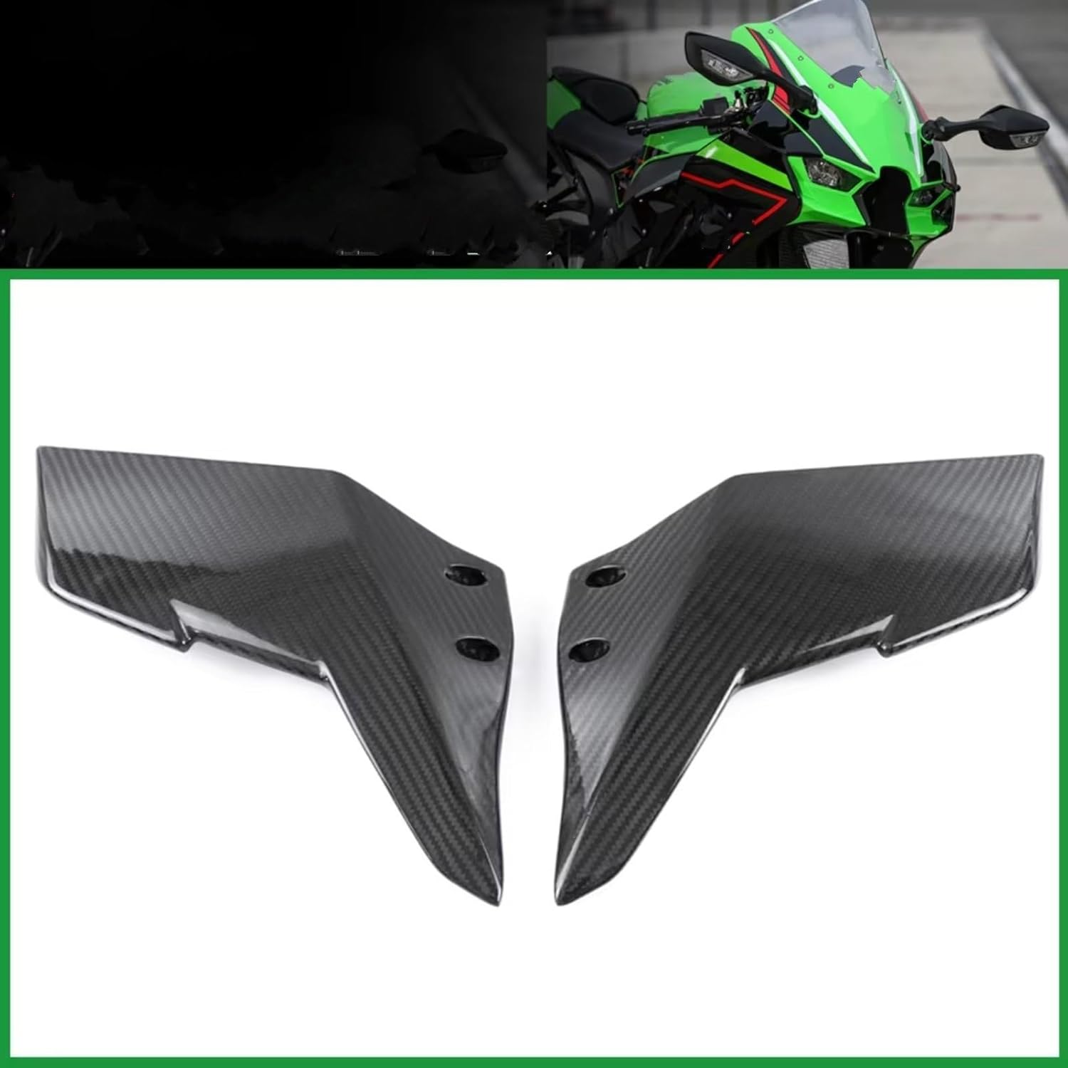 バイクのサイドスポイラー For ZX10R 2021 2022 2023 カーボン