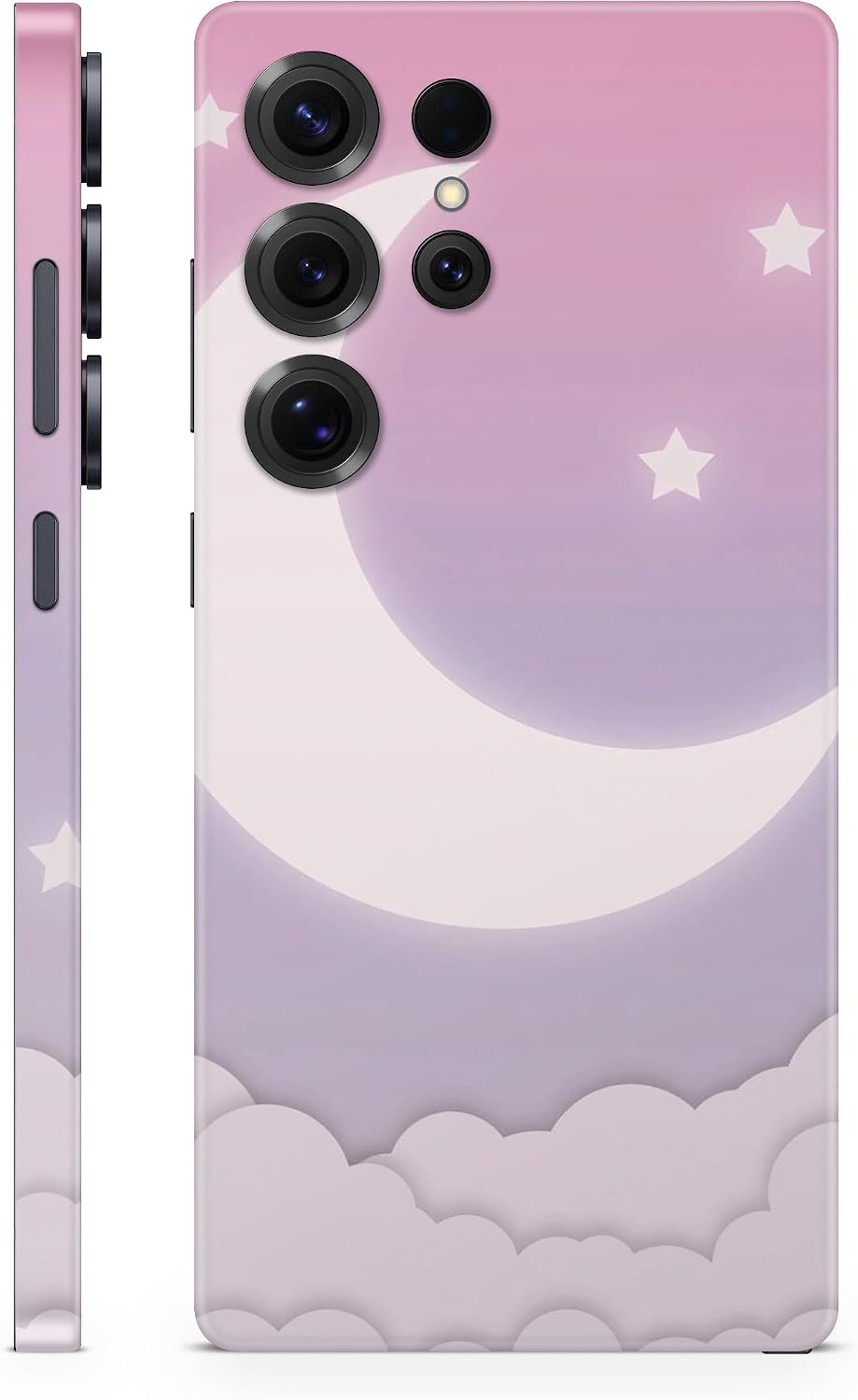 Glossy Glitter Phone Skin Compatible with Samsung Galaxy S25 Ultra - Baby Moon - Premium 3M Vinyl Protective Wrap Decal Cover - Easy to Apply | Crafted in The USA by MightySkins