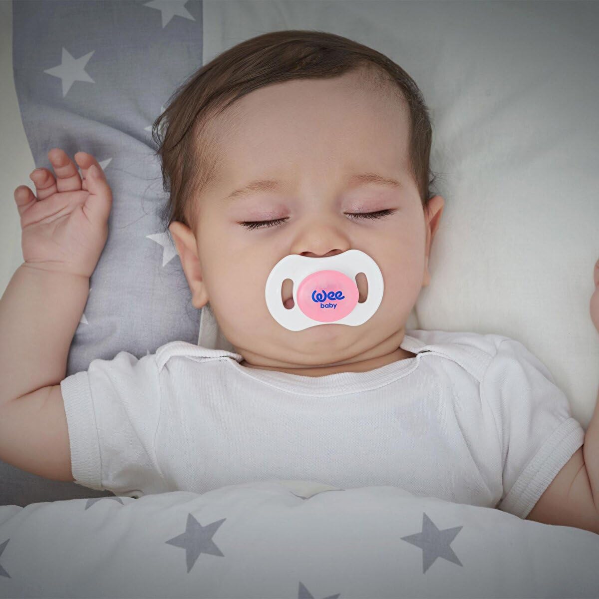 Wee Baby 2'li Gece Gündüz Emzik No:1 (Saklama Kabı Hediyeli) - PEMBE