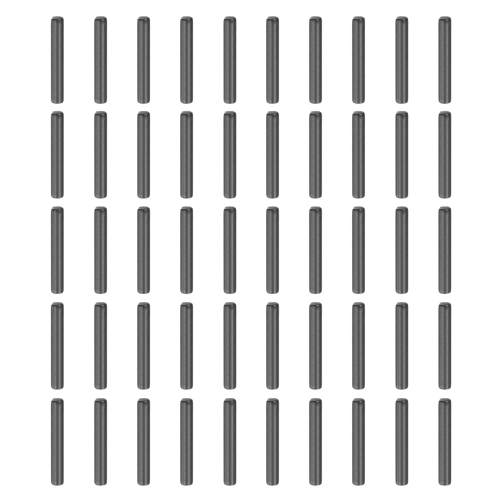 sourcing map 50Pcs 3mm x 20mm Dowel Pins, 304 Stainless Steel Cylindrical Shelf Support Pegs Chamfered End Pin Rod Fasten Elements Metal Shelf Pegs, Black