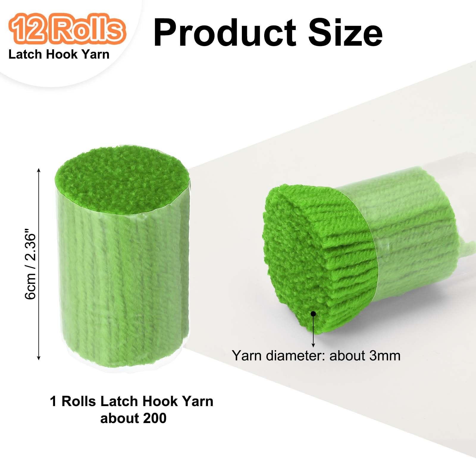 PATIKIL 12 Rolls Latch Hook Yarn - Image 2