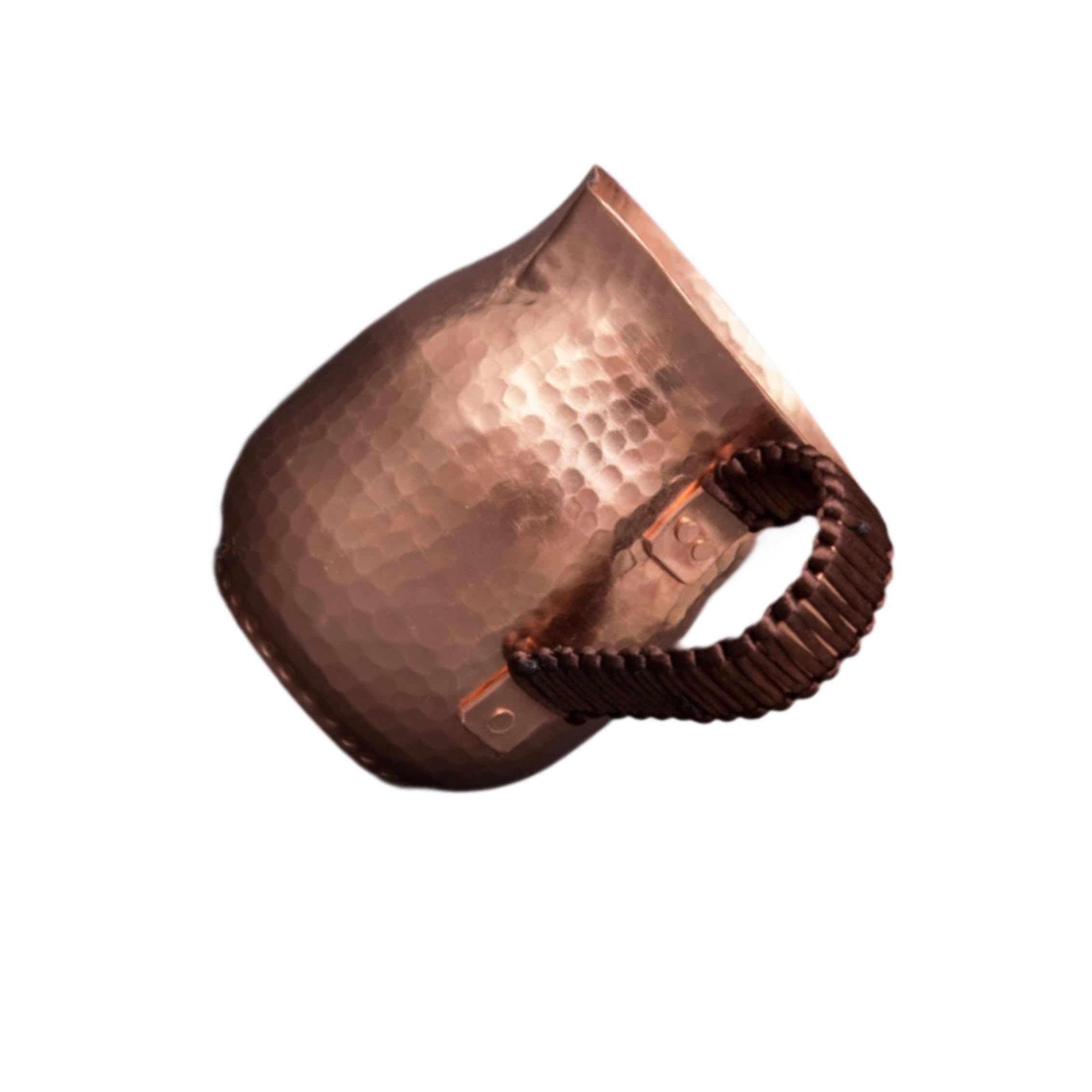 Tazza da tè classica in rame, martellata, splendida lavorazione artigianale, per appassionati e amanti del caffè, brocca per schiumare il latte, 800 ml