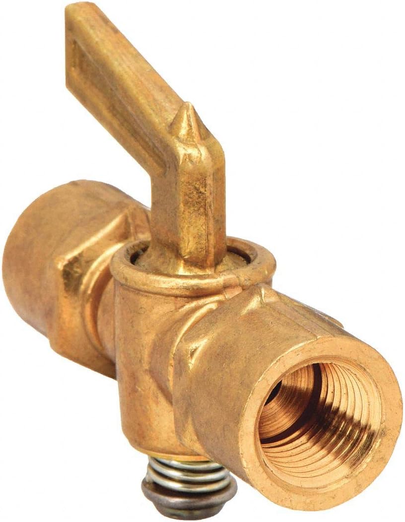 Sim Supply 1 3/4 inL x 1 7/8 inH Brass FNPT x FNPT Ground Plug Valve, 1/4 in Pipe Size 6809-1 Each