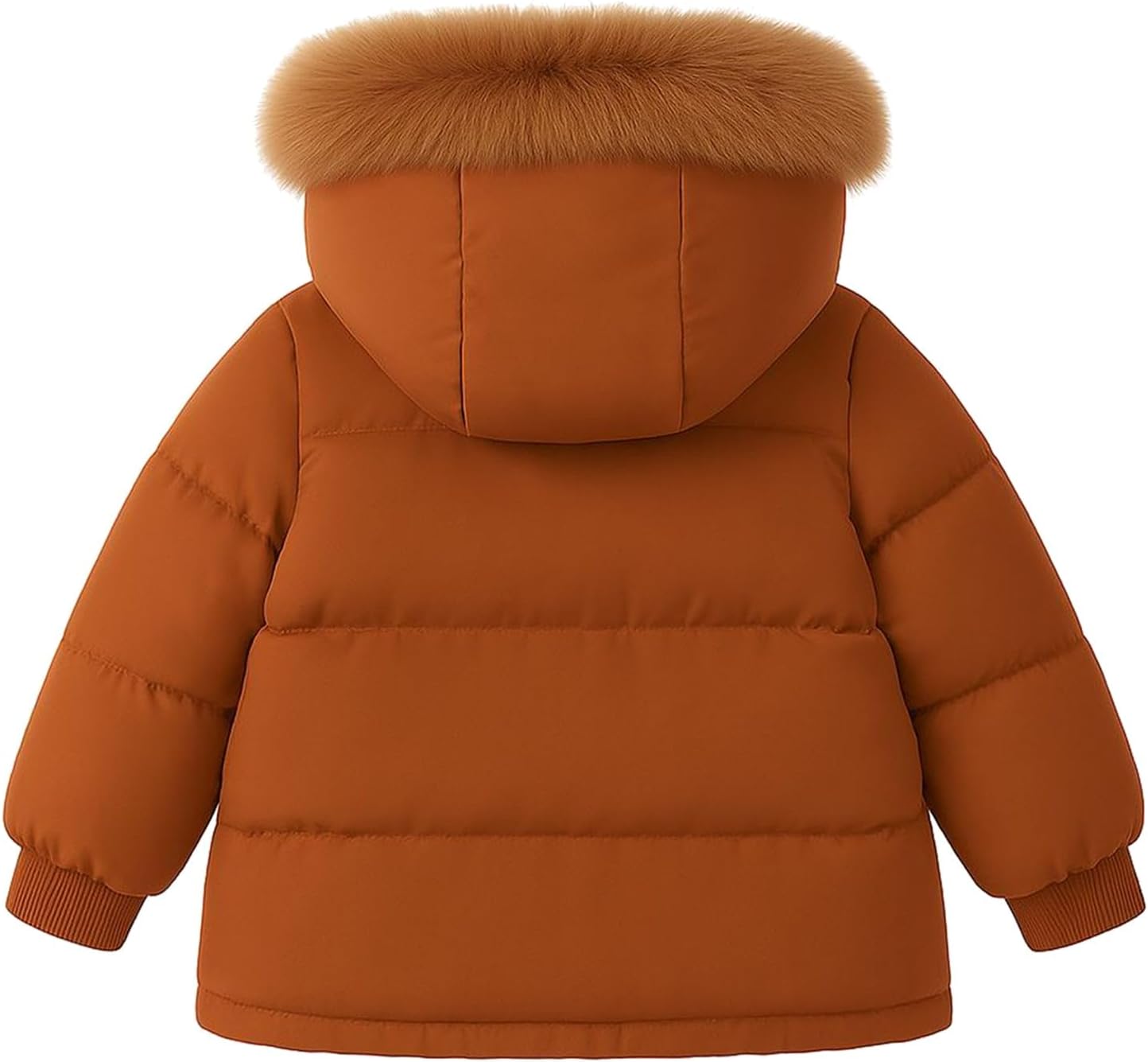 HILEELANG Toddler Baby Kids Winter Puffer Jacket Outwear Coat with Detachable Hood and Faux Fur Trim 1-7 Years - Image 3