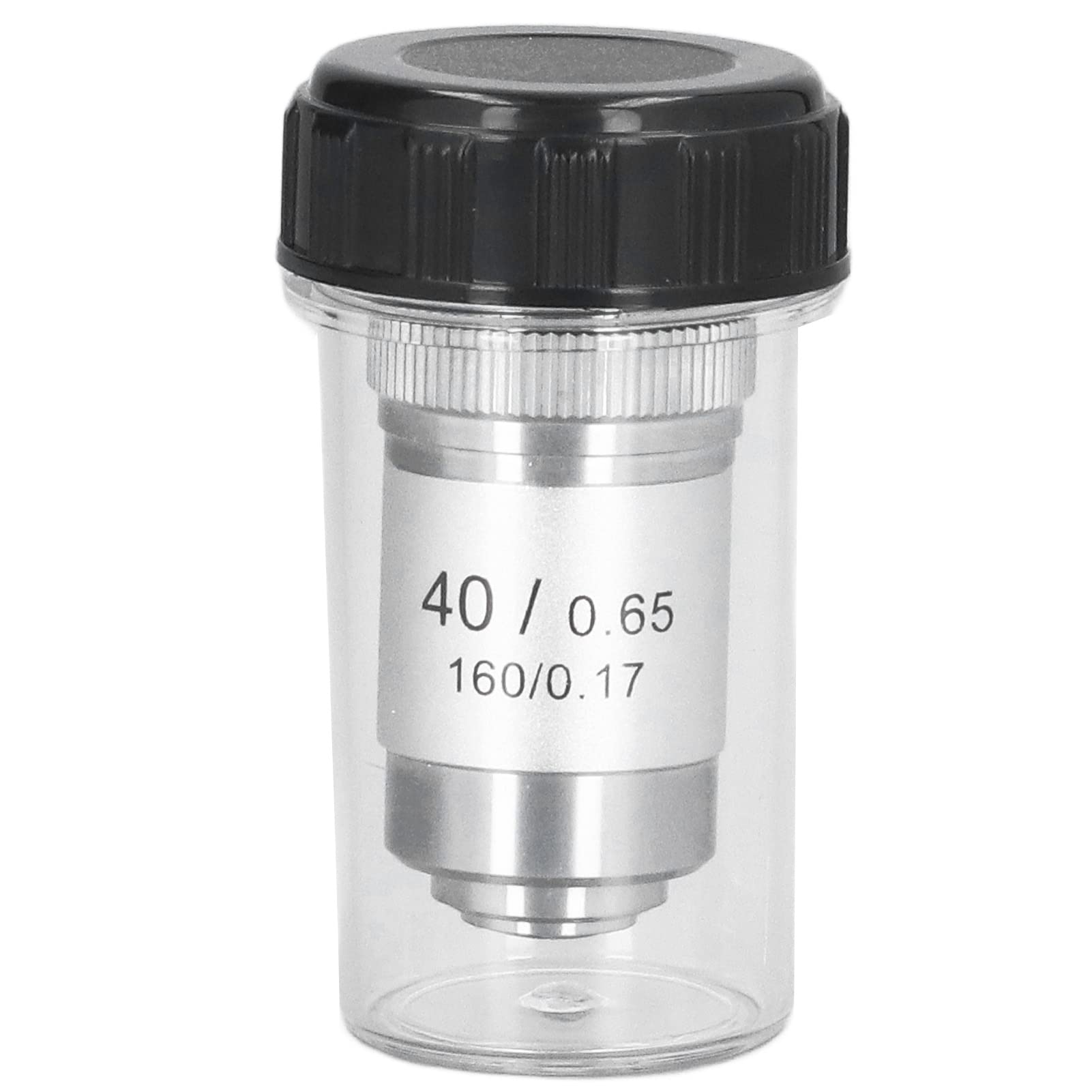 Objetivo de Microscopio Acromático 40X, Lente de Gran Aumento para Estudio, Trabajo o Investigación, Imagen Más Brillante con Dispositivo de Resorte, Interfaz RMS de Material de