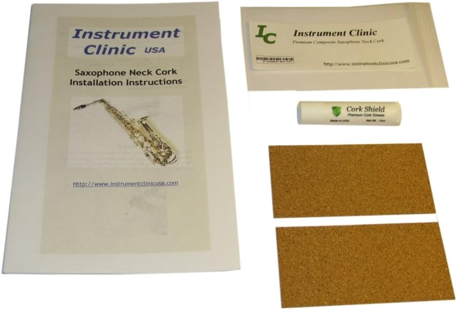 Instrument Clinic Replacement Saxophone Neck Corks, Composite Cork, 2 Pack, Cork