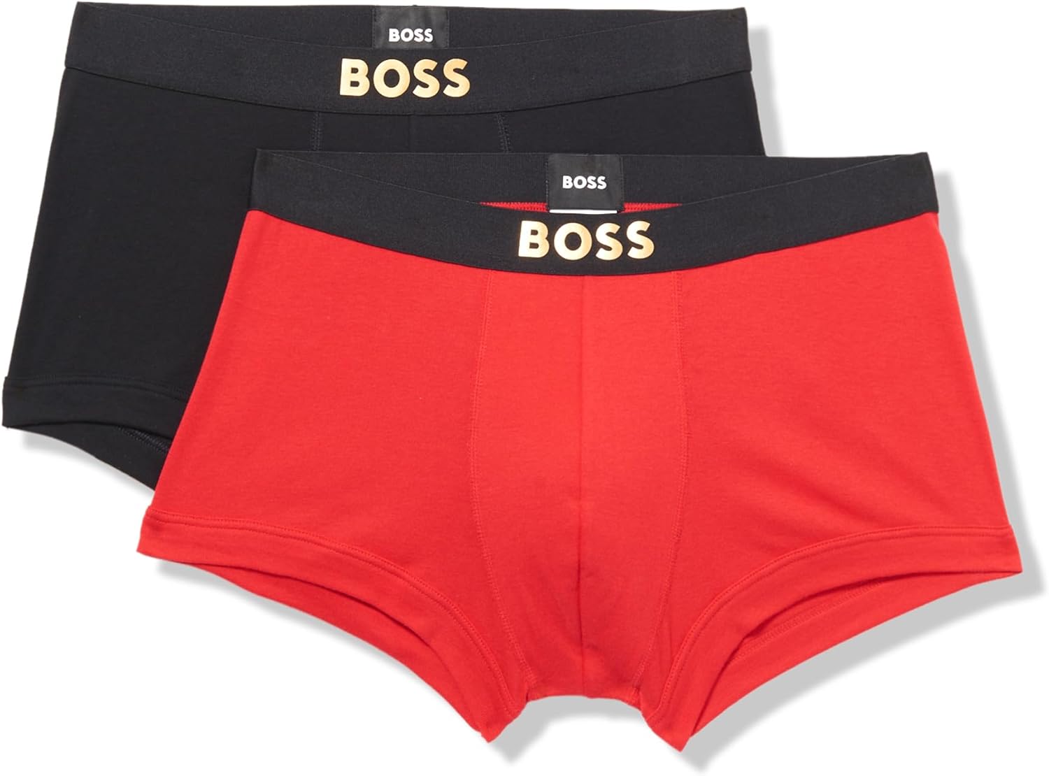 BOSS mens Two Pack Metallic Logo Rib Trunk