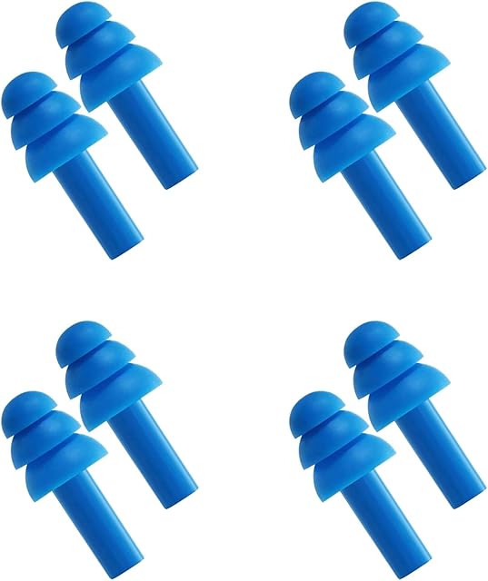 HEIGOO 8 Pairs Reusable Silicone Earplugs Per KitSoft Foam Ear Plugs for Sleeping Noise CancellingGreat for Sleep, Anti Snore, Hearing Protection
