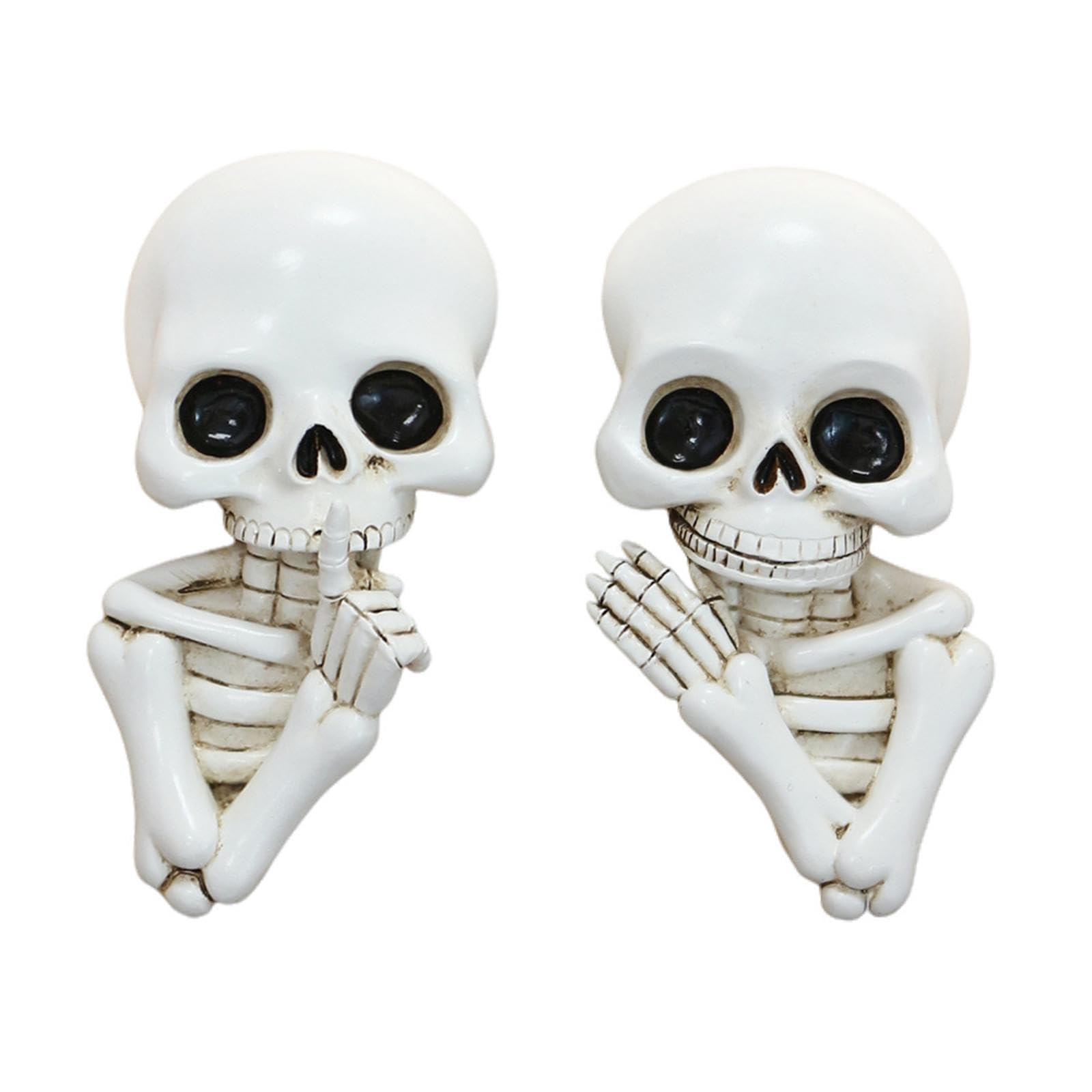 Fenteer Conjunto de 2 Figuras de Esqueleto para Halloween, Decoración de Esquinas Y Esculturas