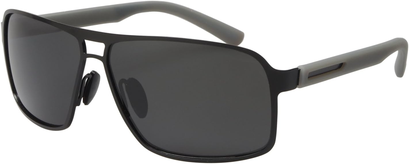 FSK Polarized Sunglasses Square Metal Frame for Big Face