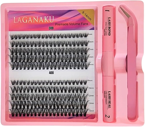 Cílios Tufinho Fada Color ou Laganaku Volume Natural e Aplicação Fácil (30P40P Laganaku)