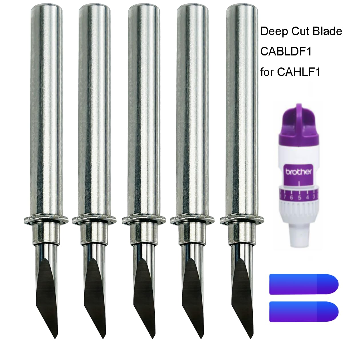 5 cuchillas de corte profundo CABLDF1 para Brother ScanNCut2 ScanNCut DX2 DesignNCut compatible con soporte CAHLF1 afilado y estable
