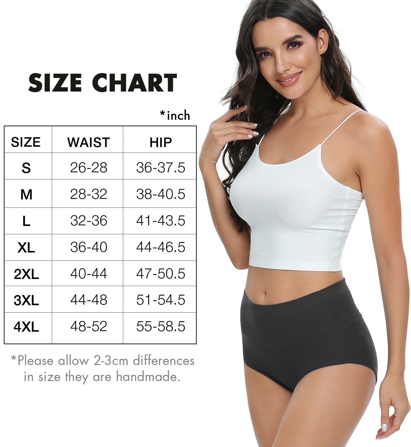 ALTHEANRAY Womens Underwear Cotton Briefs - High Waist Tummy Control Panties for Women Underwear Soft