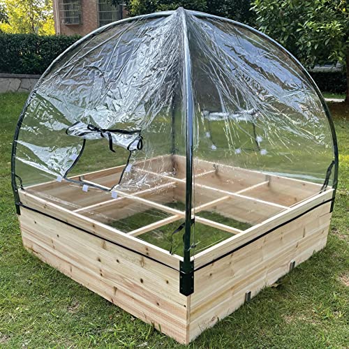 NYVI Foliengewächshaus Green 013 - Frühbeet Gewächshaus für Gemüse, Pflanzen, Kräuter - Wetterfest, Wasserfest, UV-Schutz - Treibhaus mit Fenster - Pflanzkasten 100 x 100 x 100 cm
