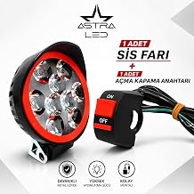 ASTRA LED Motosiklet LED Far Tak m , Beyaz I k, A ma Kapama Anahtarl , Flash Modu, 12V