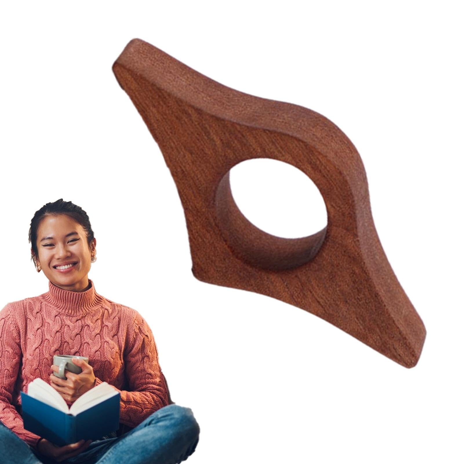 Marque-page En Bois Pour Le Pouce – Support De Page Main-libre – Fait Main – Pour Lecteurs Et Bibliophiles – 10 Cm