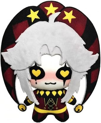 4 Inch Love Heart Shape Eyes Pierrot Plushie Adult Backpack Decorative Pendants Plush Keychain Doll