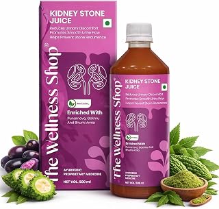 The Wellness Shop Kidney Stone Care Juice 500ml | Punarnava & Bhumi Amla Ayurvedic Drink for Kidney Detox Supports & Helps Reduce Stone Risk | Urinary Health Care Supplement