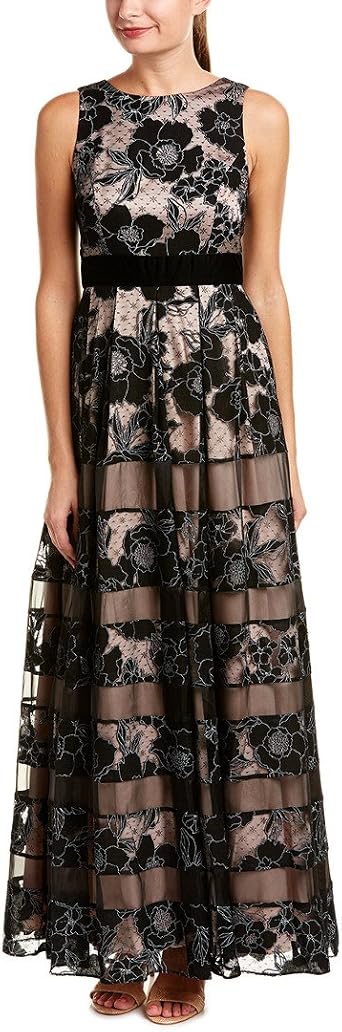 Floral Sleeveless Ballgown Formal Dress 
