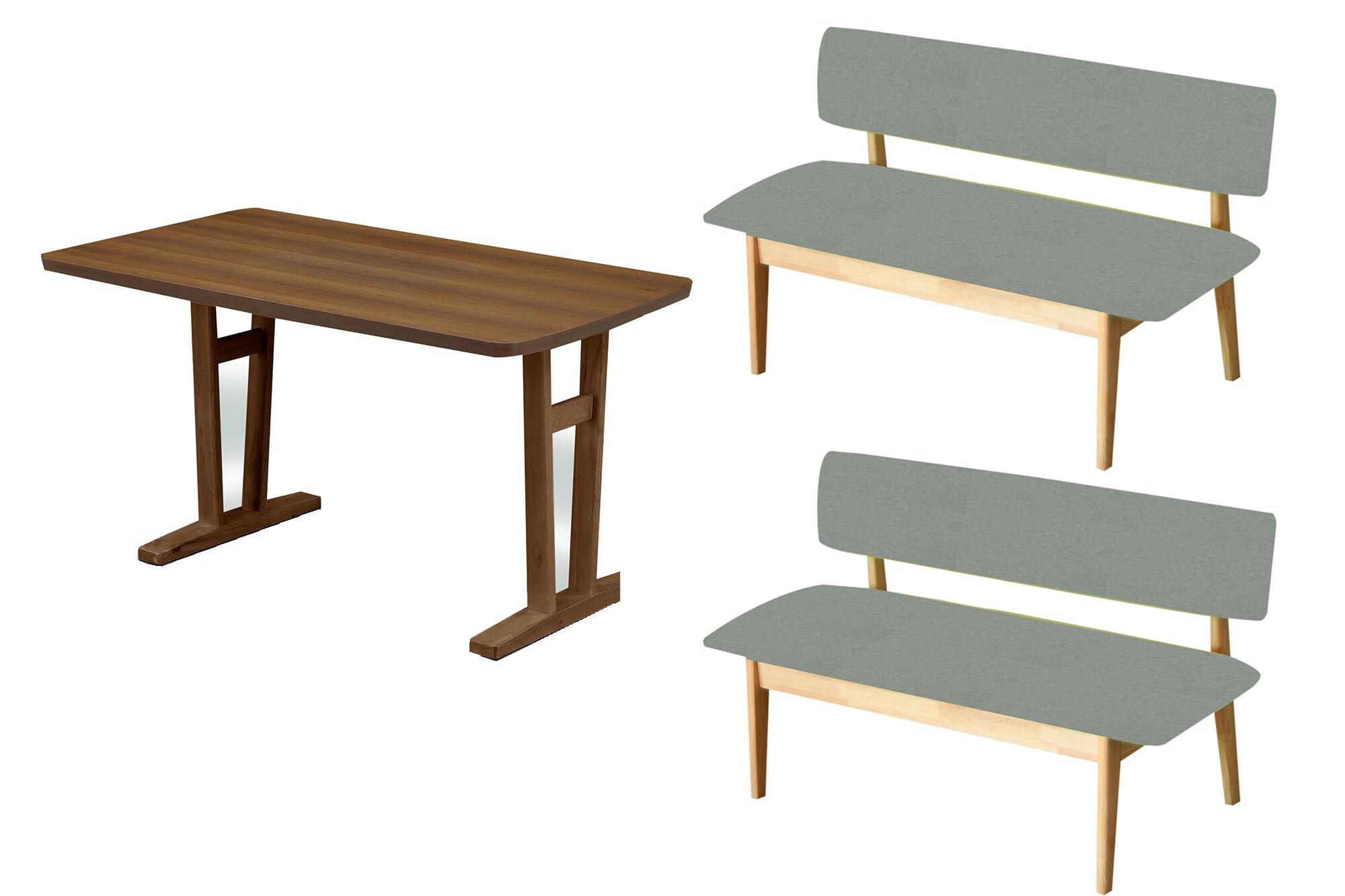 ダイニング テーブル ベンチチェア3点セット 木製 ナチュラル サンコウ ※i1 ダイニング テーブル ベンチチェア3点セット 木製 ナチュラル