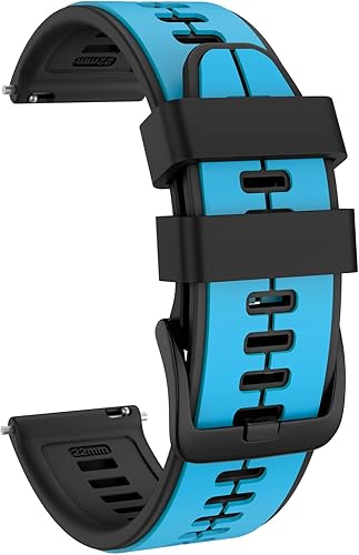 ISABAKE Correa de silicona de liberación rápida de 0.866in de repuesto para Garmin Vivoactive 4, Garmin Venu 2, Samsung Gear S3 Frontier, Galaxy ISABAKE Correa de silicona de liberación rápida de 0.866in de repuesto para Garmin Vivoactive 4, Garmin Venu 2, Samsung Gear S3 Frontier, Galaxy