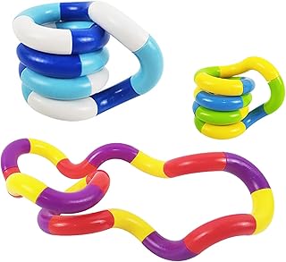 Brinquedos de inquietação, ferramentas de imaginação cerebral de 3 peças, brinquedos de inquietação mágica, brinquedos sensoriais, combinar em novas formas, alívio de estresse e brinquedo de inquietação sensorial anti-ansiedade, brinquedos sensoriais de imaginação cerebral