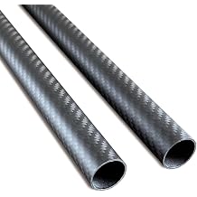 2pcs Carbon Fiber Tubes 22mmx20mmx420mm 3K roll Wrapped Twill Matte Surface