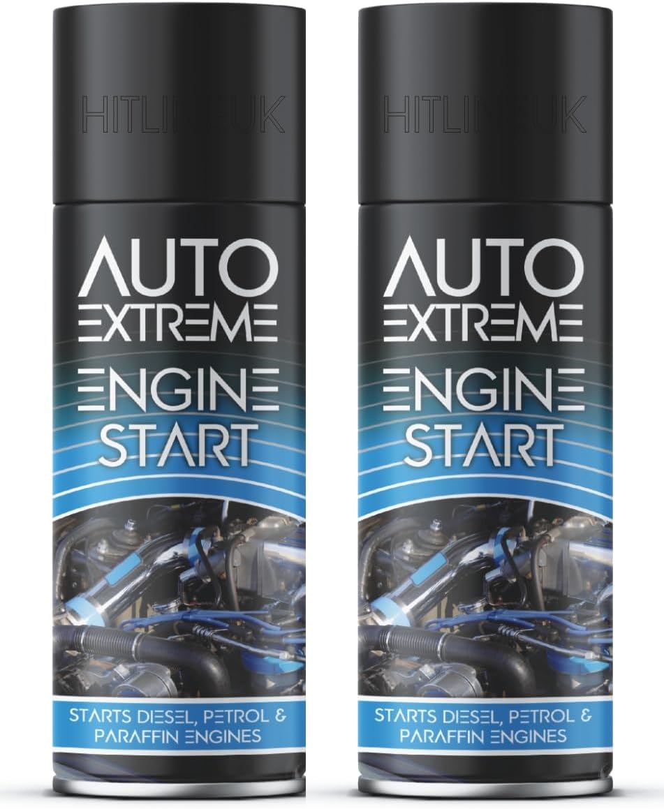 2 x Quick Engine Start Spray 250ml – Petrol & Diesel Easy Start for Cars, Vans, Trucks, Lawnmowers, Tractors – Cold Start Aid
