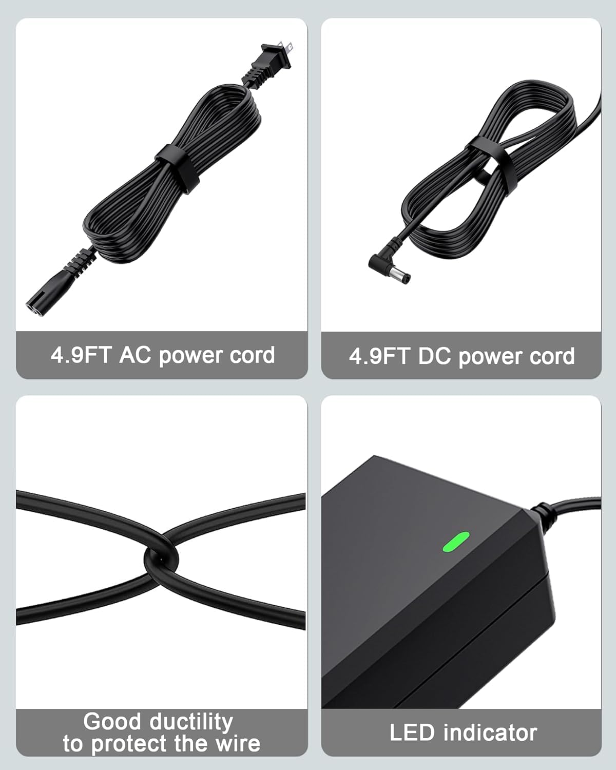 16V Power Cord Compatible with Fujitsu iX1600 iX1400 iX500 iX1500 SV600 S510 S500 S510M S500M ScanSnap Power Supply AC Adapter P/N PA03656-B005 PA03656-B015 PA03656-B205.