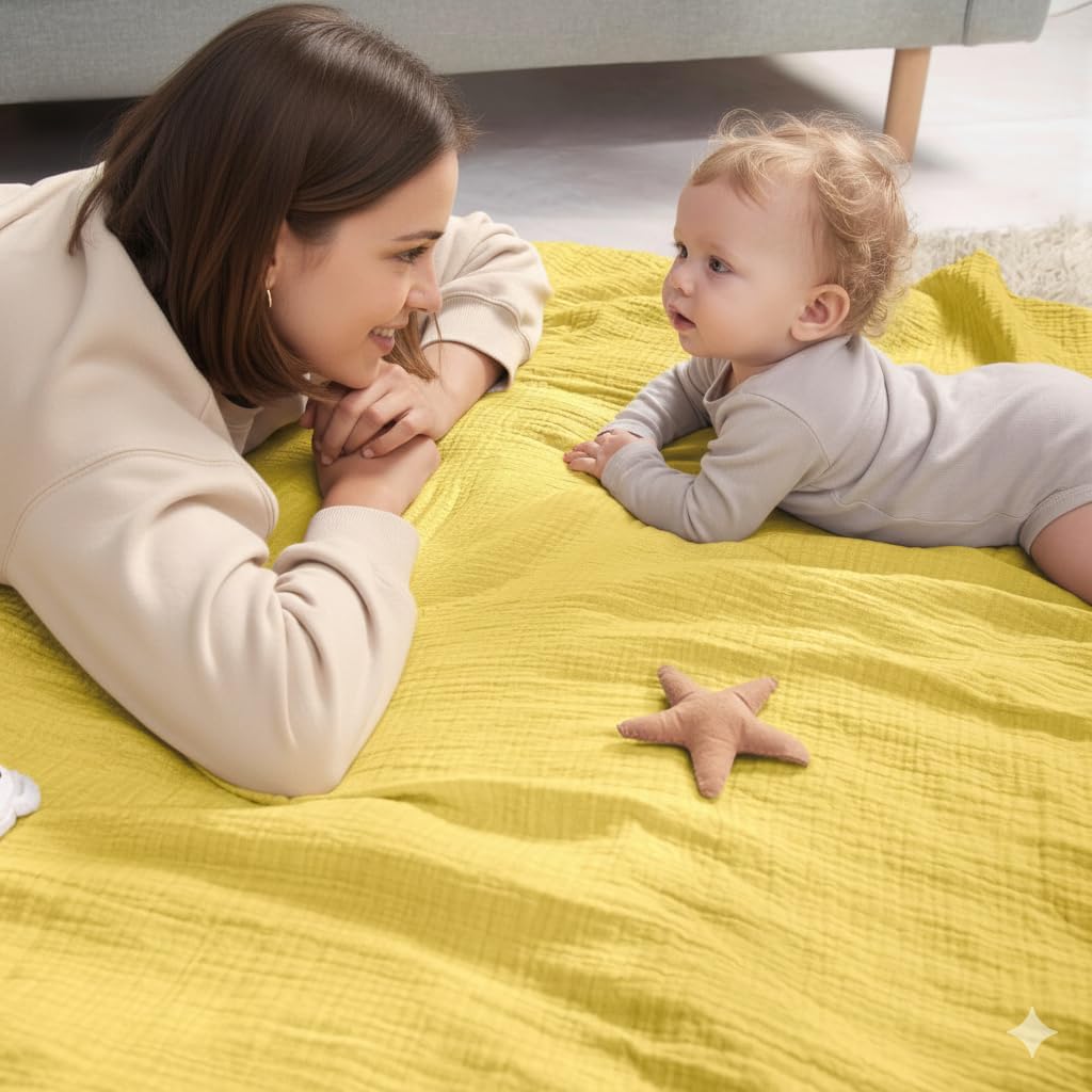Muslin Swaddle Baby Blanket for Boys and Girls, 100% Cotton, Swaddles for Newborns, 47"x47", Soft Breathable Skin Friendly Warm – Pack of 2
