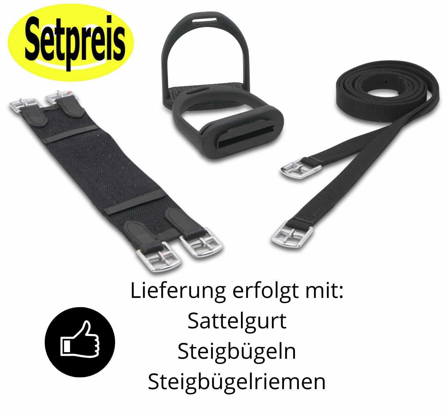 AMKA Pony-Shettysattel Set Kirana komplettes Set auch für Holzpferde