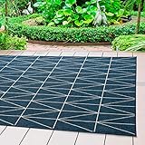 Alfombra geométrica Indoor-Outdoor disponible en 4 tamaños (80x150, 120x170, 140x200 y 160x230 cm)