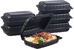 EcoPax 9X6 1-Compartment Plastic Clamshell Food Containers