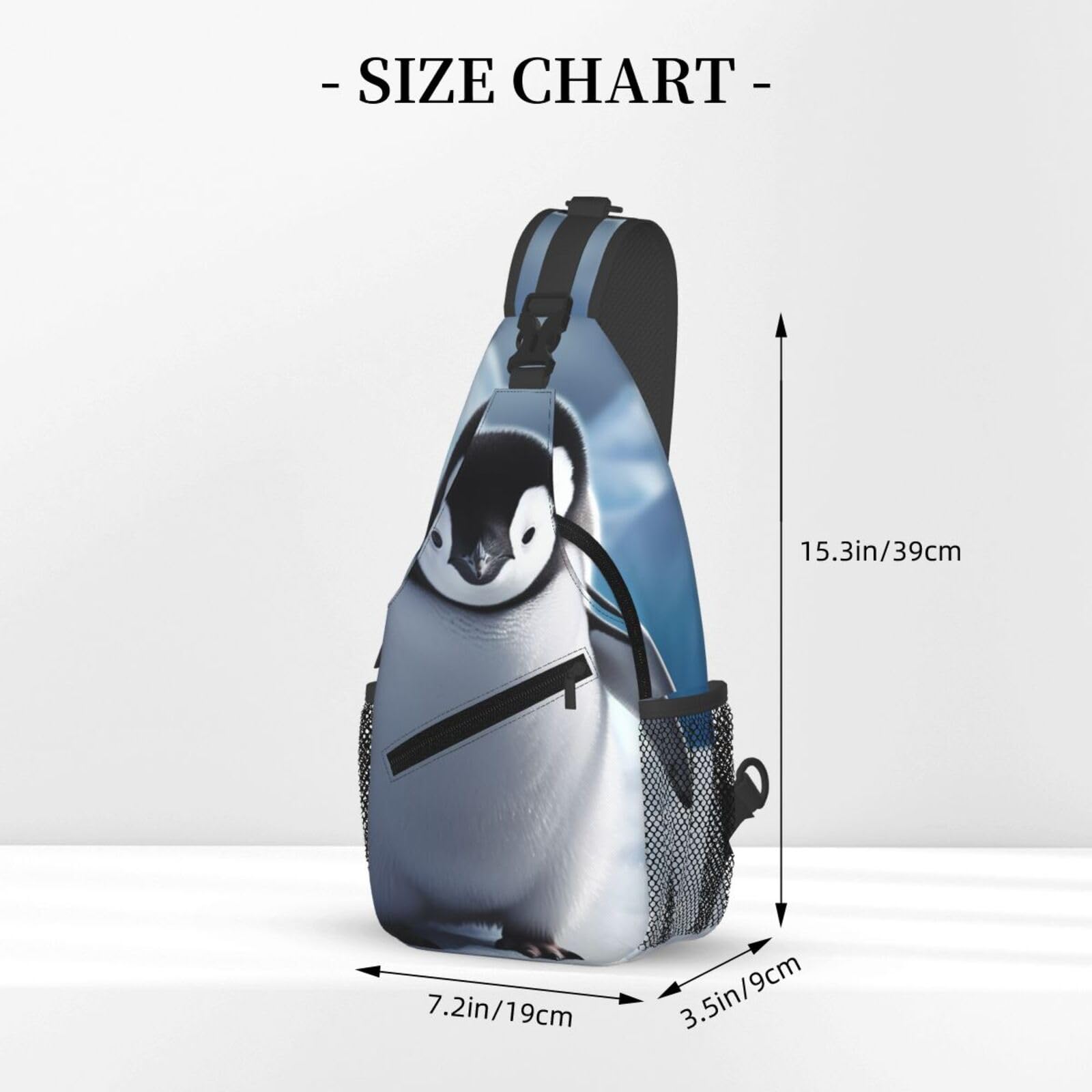 LZQPOEAS Sling Bag for Women Men Cross Chest Bag Cute Penguins Taking Sling Backpack Crossbody Shoulder Bag Fanny Pack Daypack