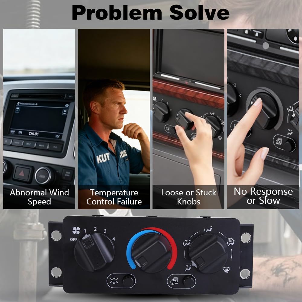 A/C Heater Climate Control Module Switch FIT 2008-2018 Mack CHU612 CHU613 CXU612 CXU613 CXU614, HVAC Control Assembly, Replaces 70826280 25110700 21169150