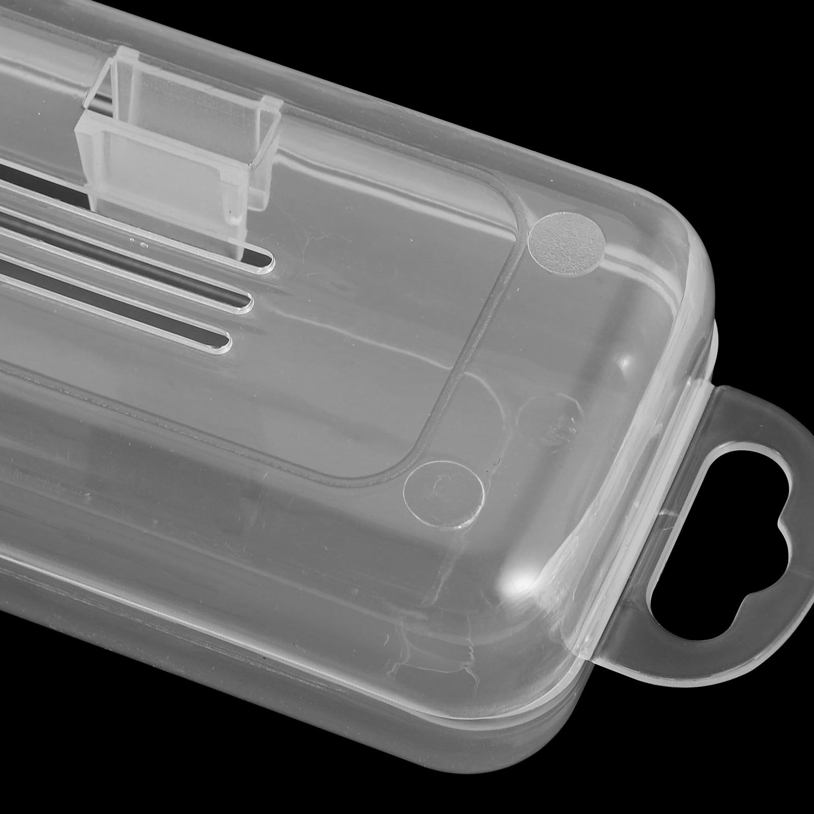 Estuche para 20 raspadores de Lengua, Caja de Almacenamiento de Cubiertos, Caja de Viaje para raspadores de Lengua con Soporte para Cepillo de Dientes, Cuchara y Tenedor, Ideal para Camping