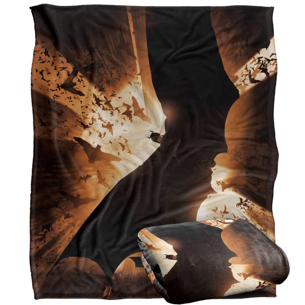 BATMAN Begins Blanket, 152 x 127 cm Begins Poster Silky Touch Super Soft Throw Blanket