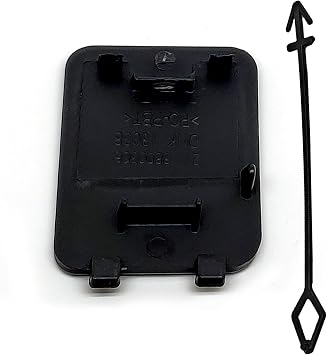 Rear Tow Cover for 03-09 Mercedes-Benz E-Class W211 Fit E200 E220 E240 E280 E320 E420 E430 E500 E550 E55 E63 2003 2004 2005 2006 2007 2008 2009 Bumper Hook Eye Cap Black