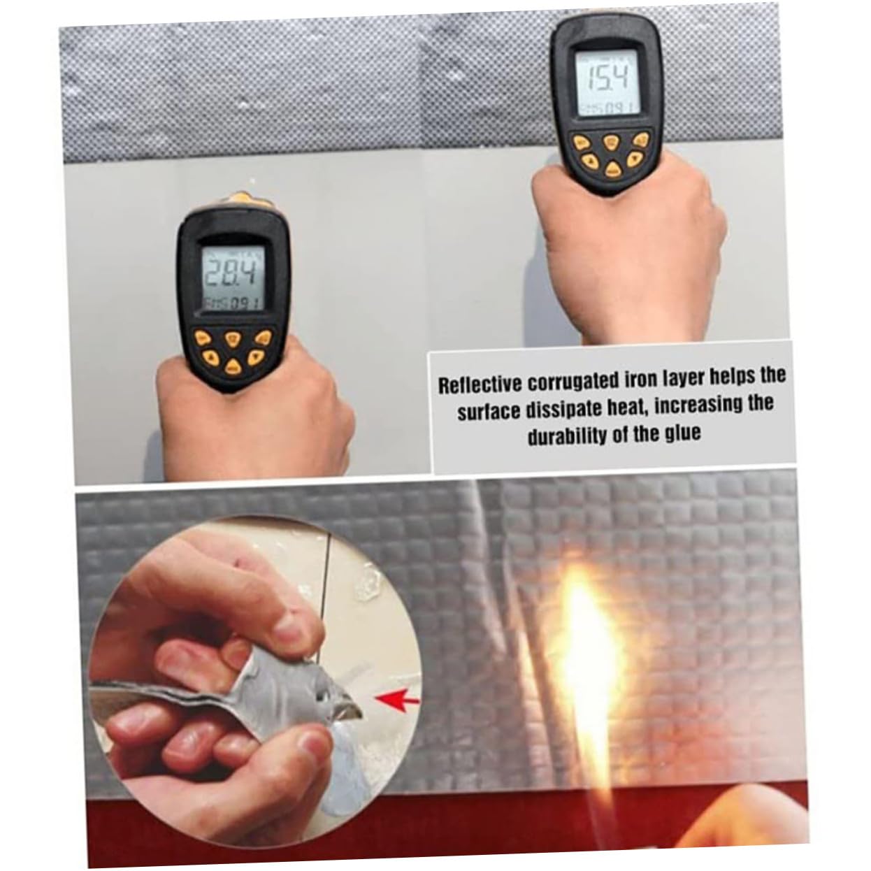 NOLITOY 2 rollos Cinta Butilo Cinta Selladora para de Goteras Techo Resistente UV y Antienvejecimiento para Fugas Tubos y Ventanas