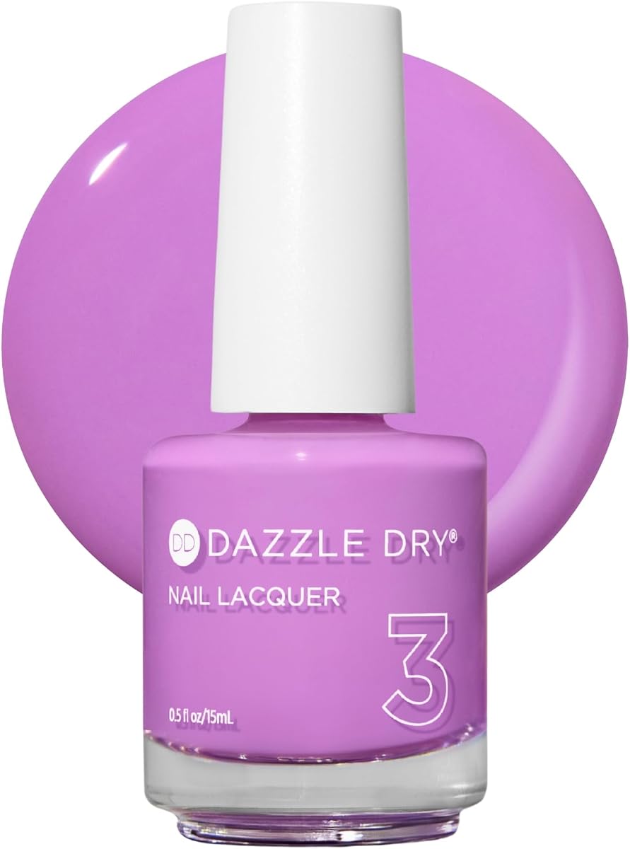 Nail Lacquer, Step 3 – In The Moment (0.5 fl oz) | A Vibrant Orchid Purple · Full Coverage · Cream Finish · Quick-Dry