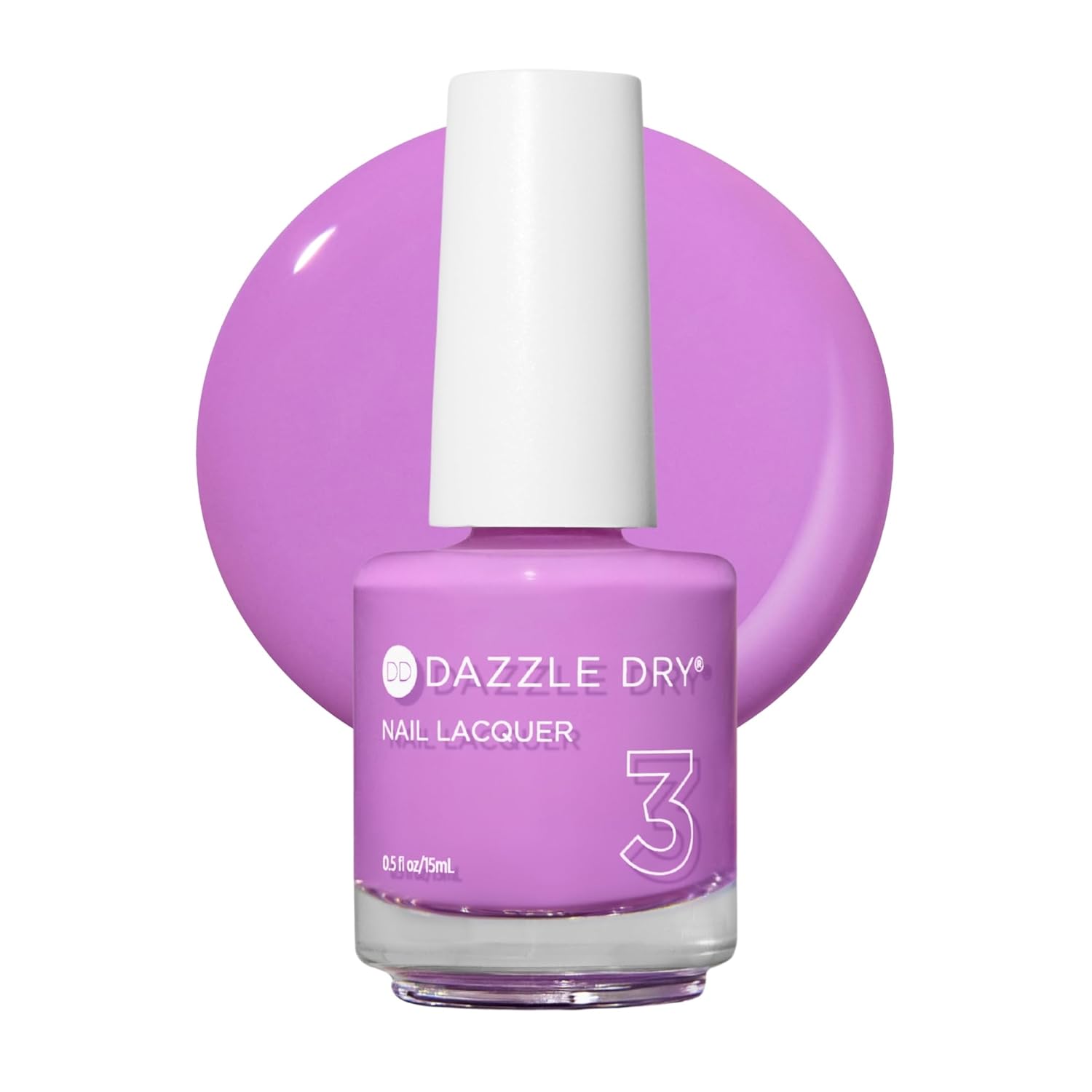 Dazzle Dry Nail Lacquer (Step 3) - In The Moment - A vibrant orchid purple. Full coverage cream. (0.5 fl oz)