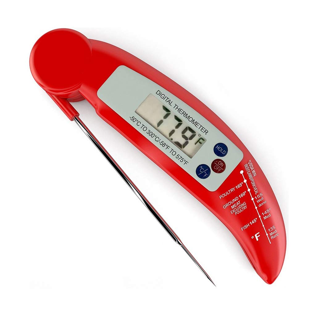 LCD Digital Folding Probe Kitchen Food Barbecue Barbecue Thermometer，Meat Baking Thermometer