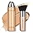 LOKFAR AirBrush Foundation Spray, Silky Mist Spray Makeup Kit with Brush, Full Coverage Foundation for Smooth Radiant Finish, Formula Breathable Lightweight Hydrating | 04 Buff Beige