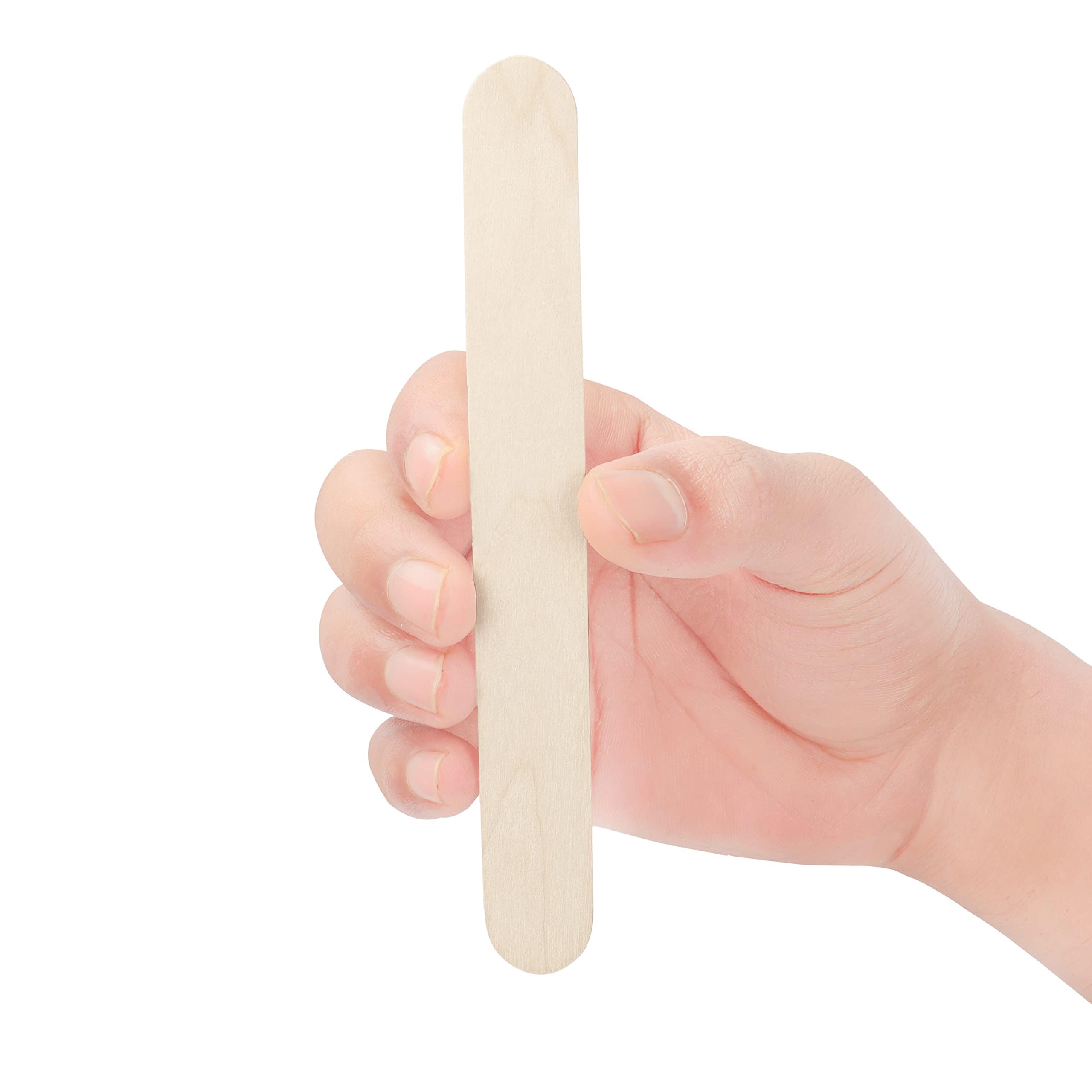 Belle Vous Baton de Lecca-lecca in legno naturale (confezione da 300) – 1,6 x 14,8 cm – Bastone di ghiaccio in legno massiccio liscio – per progetti artistici, lavori manuali per bambini e etichette