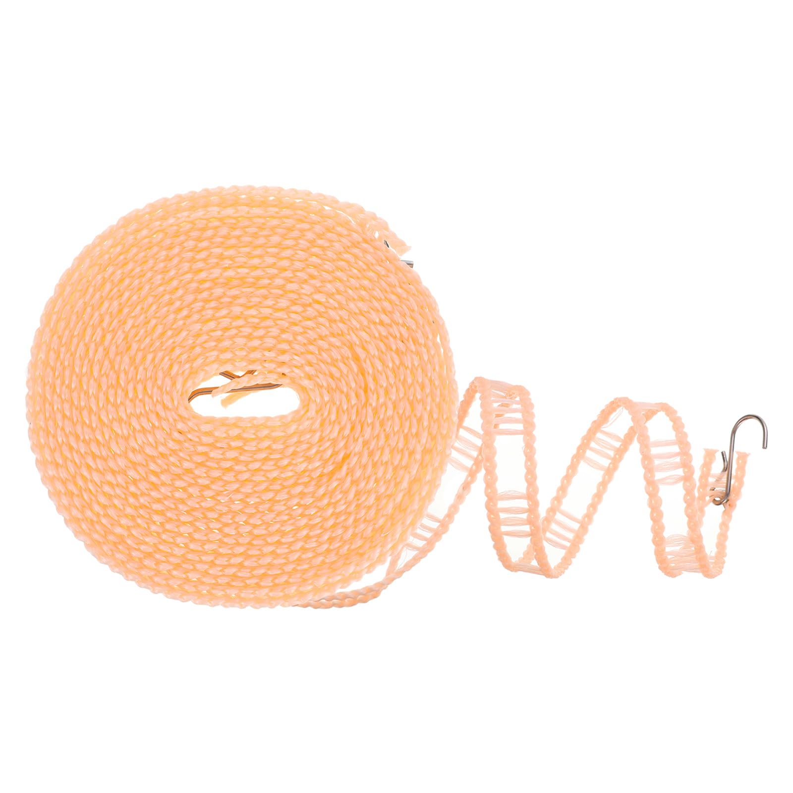 sourcing map Windproof Clothesline, 10M 33ft Plastic Non-Slip Clothes Drying Rope Portable Travel Clothesline for Courtyard Outdoor Laundry Camping, Beige