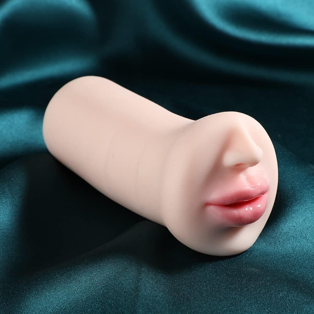 Mini Realistic Blowjob Pocket Stroker Sleeve for Men, Small Male Masturbators Adult Sex Toys with Lifelike Textured Mouth Deep Throat Oral Sex for Portable Man Solo Masturbation Pleasure