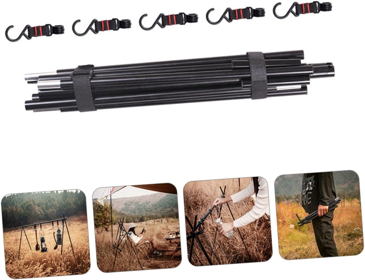 Mobestech Outdoor Storage Rack with Hanging Hooks for Picnics and Barbecues Lightweight Fast Assembly and Steady Design for Convenient Outdoor Use