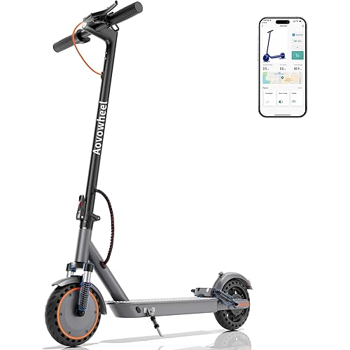 Electric Scooter for Adults, Folding E Scooter with 350W/500W Motor 16/21 Mph Top Speed, Max 19-23 Miles Long Range, 8.5''/10'' Solid Tires Commuting Scooters with Dual Brakes System, APP